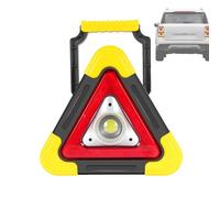 2-in-1 Solar emergencys Triangle Warning Light at The Roadside, Portable Breakdown Light, 4 Modes, Charging for Smartphone, for emergencys Car Repairing, Roadside Assistance, Job Site Lighting