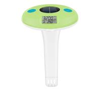 2-in-1 Solar Powered Floating Pool Thermometer Easy Read Digital Salt & Temperature Monitor with Large LCD Display IPX7 Waterproof for Spa Hot Tub White, Pool Thermometer Floating Easy Read