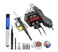 2-in-1 Soldering Station LCD Display 750W Adjustable Temperature Air Flow Control BGA SMD IC Welding Rework Tools Efficient Precision(8898Pro 3)