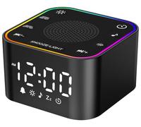 2-in-1 Sound Machine & Alarm Clock: 30 Non-Looping White Noise & Nature Sounds for Fall Asleep Faster, 7 Gentle Wake-Up Alarms - Compact 10oz for Bedroom, Baby Nursery & Travel