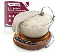 2-in-1 Sourdough Starter & Dough Warmer Pro - 2026 Upgrade Larger Heating Plate, Dough Temp Probe, 1°F Control (70-110°F), 24H Timer, Real-Time Monitoring, For Beginner Bakers Pro-WOD