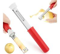 2-in-1 Stainless Steel Apple Corer and Peeler, Easy peelers and Anti Slip Handle, Apple Peeler, Scalable Apple Corer Remover Suitable for Peeling for Various Veg and Fruits (Red)
