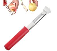 2-in-1 Stainless Steel Apple Corer and Peeler, Easy to Use Durable Peelers, Fruit Fetch Nuclear Kitchen Tool, Vegetable Corer Remover, Suitable for Peeling for Various Veg and Fruits (Red,8.66in)
