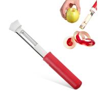 2-in-1 Stainless Steel Apple Corer & Peeler , Professional Fruit and Vegetable Peeler for Kitchen , Effortless Peeling for Apples, Potatoes, Carrots (Red)