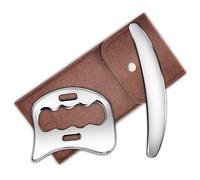 2-in-1 Stainless Steel Gua Sha Muscle Scraper Tool, Myofascial Scraping Tools for Physical Therapy, Lymphatic Drainage Massager, Soft Tissue Massage Tool (D+Y)