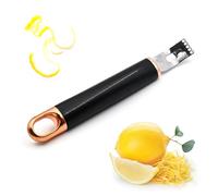2 in 1 Stainless Steel Lemon Peeler Multifunctional Fruit Peeler Orange Peeler Tool with Hanging Loop for Home Kitchen Restaurant Bar