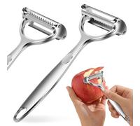 2 in 1 Stainless Steel Vegetable Peeler for Kitchen(1pcs) | Potato Peelers & Fruit Slicer, Multi-Functional Peelers for Carrot, Apple, Orange, Suitable for Cutting, Peeling & Slicing