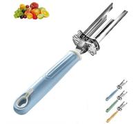 2-in-1 Stainless SteelFriut Corer & Deseeder Tool - Efficient Fruit Core Remover for Pear, Bell Pepper & Pitted, Easy to Clean Kitchen Utensil Gadget (Blue)