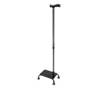2 in 1 Stair Climbing Assist Cane, Metal Walking Stick with 4 Slipping Feet, Adjustable Height 33.46-41.34 inches, Max. 330.69 lbs, Step Helper for Elderly, Disabled, Black