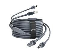 2-in-1 Starlink Mini Cable, Integrated Gigabit Ethernet and DC Power Cord, 1000Mbps Cat5e FTP Shielded, High-Speed Waterproof for RV, Van, Marine, 25M