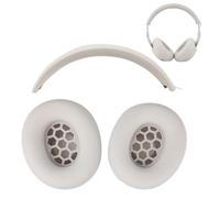 2 in 1 Studio Pro Silicone Case Cover Set, Anti-Scratch Ear Pad Cover/Zipper Headband Cover for Beats Studio Pro Headphone,Studio Pro Soft Silicone Protector Accessories(Off-White)