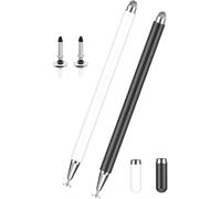 2 in 1 Stylus Pen for AMZ Fire Max 11 Table Fire HD 10/8/7 Touch Screen Pen iPad / Android for Honor Pad / Xiaomi / Redmi PadSE Tab Stylus Pen (Black/White)