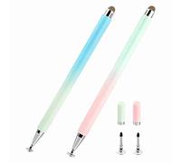 2-in-1 Stylus Pen for AMZ Fire Max 11 Table Fire HD 10/8/7 Touch Screen Pen iPad / Android for Honor Pad / Xiaomi / Redmi PadSE Tab Stylus Pen (Rose/Green)