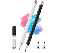 2-in-1 Stylus Pen for Samsung Galaxy Tab A9/A9 Plus/7 Lite/A7/A8/A8 Plus/, High Sensitivity&Precision Pencil for iPad/iPhone/Fire/Lenovo/Pixel Tables All Touch Devices (White+Black)