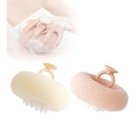 2 in 1 Sunflower Bath Ball,Exfoliating Bath Sponge Cleaning Brush with Suction Cup for Women Men (2PCS B)