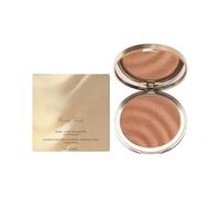 2-in-1 Sunscreen Highlighter Powder, Sun Powder Shimmering Powder, Lightweight Long Lasting Protection Natural Finishing Powder For Face Body Oil Control, Vegan & Cruelty-Free (Warm Gold)