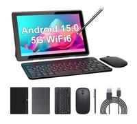 2 in 1 Tablet 10 inch Android 12 Tablet Set with Keyboard Case, Mouse Stylus Film, 4GB+64GB Tablets 10.1 inch Tab 1280x800 HD Touchscreen, 8MP Dual Camera Games