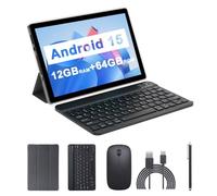 2 in 1 tablet 2023, 10 inch Android 11 tablet with keyboard, 4GB+64GB, tablets with mouse stylus, 1.8GHz Quad Core, 1280x800 HD Touchscreen, 8MP Dual Camera,