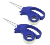 2 in 1 Tape Dispenser with Sharp Scissors and Paper, Multi-Purpose Tape Measure, for Safety and Efficiency, Scissors and Built-in Clear Tape Dispenser, Tape Dispenser for Use in Office, Home and Schoo