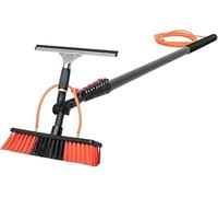 2-in-1 Telescopic Window Squeegee & Cleaner Kit Durable Blades & Sponge for Home & Car 30ft Extendable Reach 35cm Head for Effortless Window Cleaning