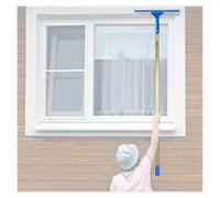 2-in-1 Telescopic Window Squeegee Cleaner Kit with Extendable Handle for High Windows in Apartments, Shopping Malls, and Carwashes