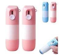 2-in-1 Thermal Paper Correction Fluid with Unboxing Cutter, Portable Privacy Protection Eraser Pen, Water-Based Ink Remover for Parcel Labels Bills (Pink+Pink)
