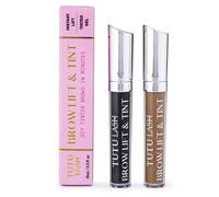 2 in 1 Tinted Brow Lifting Eyebrow Gel - Sculpt your brows with colour - Smudge-Proof - Transfer-Proof - lasts for days - Waterproof - Brow Lamination Brow Gel Tutu Lash (Black/Dark Brunette)