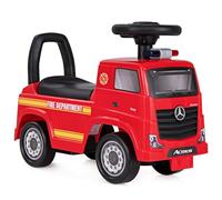 2 in 1 Toddler Ride on Car, Childern Sliding Walker with Steering Wheel, Storage Box, Push Handle, Compatible, Music, Lights & Horn, Kids Sit On Fire Truck for Indoor Outdoor