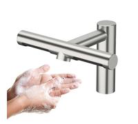 2-in-1 Touchless Sensor Faucet & Hand Dryer Combo Induction Bathroom Sink Faucets for Home & Commercial Use Automatic Faucet with Hand Dryer for Modern Bathrooms