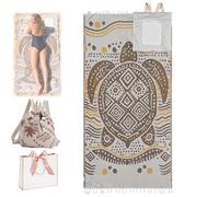 2 in 1 Towel Bag & Beach Backpack, 2 in 1 Convertible Towel Bag Backpack - Oversized Sand Free Microfiber Beach Towel Backpack with Inner Zip Pocket - Lightweight Drawstring Backpack Towel (B)