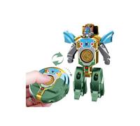 2 in 1 Transforming Robot Fidget Spinner Toy | Sensory Stress Relief Deformable Toys with Rich Poses for Kids & Adults | Cool Travel Rotate Fidget Toys for Boys & Girls Age 3+（Green）