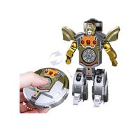 2 in 1 Transforming Robot Fidget Spinner Toy | Sensory Stress Relief Deformable Toys with Rich Poses for Kids & Adults | Cool Travel Rotate Fidget Toys for Boys & Girls Age 3+（Silver）