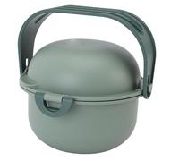 2 in 1 Travel Dog Food Bowls, Foldable Pet Food and Water Bowl Stainless Steel Plastic Travel Bowl with Handle Collapsible Dog Cat Feeder for Outdoor Hiking Camping (Green)