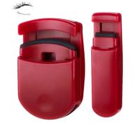 2-in-1 Travel Eyelash Curler Set - Wide Angle & Partial Curler With Replaceable Silicone Pads, Compact & Lightweight(Red)