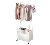 2-in-1 Triangle Coat Rack with Sto Bag Removable nizer on Wheels Free-Standing Design for Bedroom Laundry Living Room Space-Saving Solut