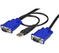 2-in-1 Ultra Thin USB KVM Cable, 3m - STARTECH