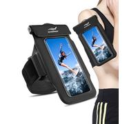 2-in-1 Underwater Waterproof Phone Pouch &Phone Armband for Phones up to 6.7", IPX8 Floating Water Proof Phone Case with Detachable Strap, Dry Bags Waterproof, Beach Vacation Essentials