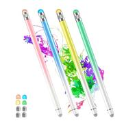 2 in 1 Universal Stylus Pens for Touch Screens 4Pcs with 8 Extra Tip | iPad Pencil High Precision Tablet Pen for Writing,Capacitive Stylus Pen for Nintendo Switch/iPad Pro/Mini/Air/iPhone/Samsung