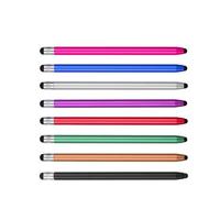 2 in 1 Universal Touchscreen Stylus Pen for All Touchscreen Tablets Cell Phones with 8 Extra Replaceable Soft Rubber Tips 4pcs Red/Rose Red/Purple/Gold (2Black&2Silver)