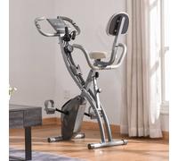 2-In-1 Upright Exercise Bike Adjustable Resistance Fitness Home Cycle Grey