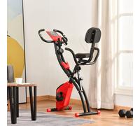 2-In-1 Upright Exercise Bike Adjustable Resistance Fitness Home Cycle Red