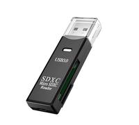 2-in-1 USB 3.0 Card Reader, High-Speed Memory Card Adapter with 5Gbps Transfer, Durable Plastic and Metal Build, Compact Portable Design, Supports SD/SDHC/SDXC/MMC for Laptops, PCs and Photographers