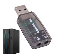 2-in-1 USB Audio Adapter - External Sound Adapter for Stereo Sound, Plug and Play | USB Audio Adapter for PC, TV, Music Listening, High-Performance External Audio Solution for Home Entertainment