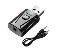 2-in-1 USB Bluetooth Adapter for TV and PC, Wireless Audio Transmitter Receiver Dongle for Car Home Stereo System, Low Latency 5.0 Bluetooth Network Adapters for Headphones Speakers, Plug and Play