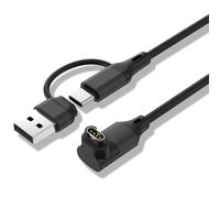 2-in-1 USB C Charger Cable for Garmin Venu/Venu SQ/Venu SQ 2/Venu 2/Venu 2S/Vivoactive 3, Replacement USB Charging Cable for Garmin Fenix 7/Fenix 6/Fenix 5 (30cm)