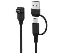 2-in-1 USB-C Charging Cable for Garmin Watch,PVC USB Charger Power Cord for Garmin Fenix 8 E 7 7X 7S 6 Solar,Forerunner 970 965 955 945 570 265 255 245 165 55,Vivoactive 6 5 4 (0.3m)