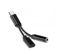 2 in 1 USB C to 3.5mm Jack Headphone and Charger Adapter Aux to Type C Audio Charge Cable Splitter Fast Charging for Samsung Galaxy Ultra/S22/S21/S20 Pixel 8/7 iPhone 15 and More Type C Devices