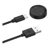 2-in-1 USB Charging Cable Compatible wth Amaz fit Active 2 Charger, 100cm/3.3ft Charging Cord Type-C Adapter Watch Converter Connector, Black