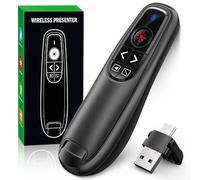 2-in-1 USB Type C Presentation Clicker Wireless Presenter Remote Clicker for PowerPoint Presentations with Pointer, RF 2.4GHz PowerPoint Pointer Clicker Slide Advancer for Computer/Mac/Laptop