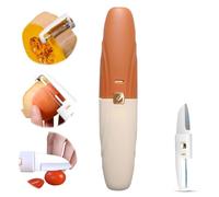 2 in 1 Vegetable Peeler, Portable Potato Peeler Hand, Carrot Cucumber Peeling Tool for Kitchen, Stainless Steel Blade, Effortless Peeling (Orange)